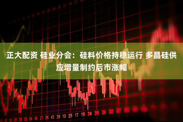 正大配资 硅业分会：硅料价格持稳运行 多晶硅供应增量制约后市涨幅
