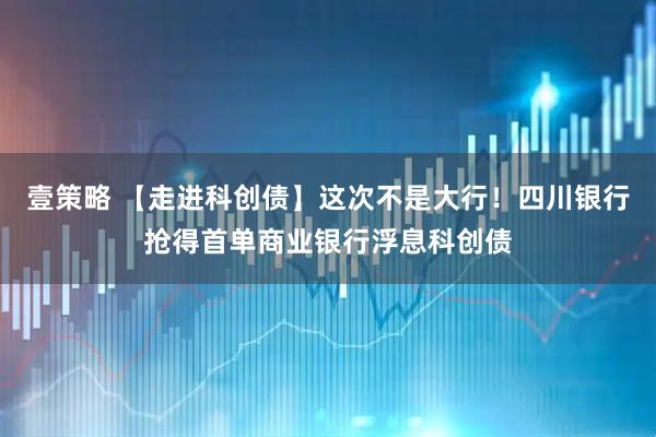 壹策略 【走进科创债】这次不是大行！四川银行抢得首单商业银行浮息科创债